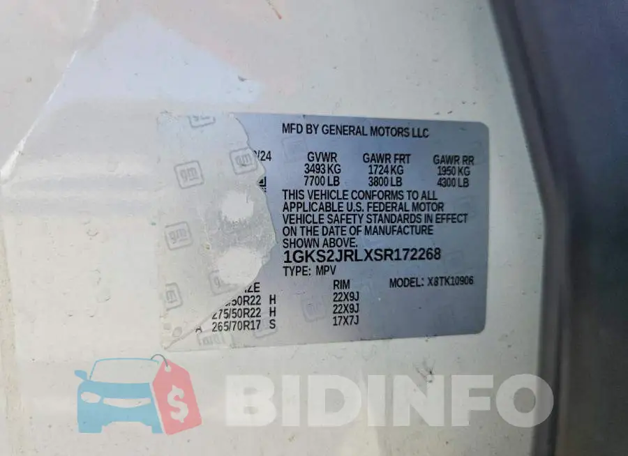 1GKS2JRLXSR172268 Photo# 13