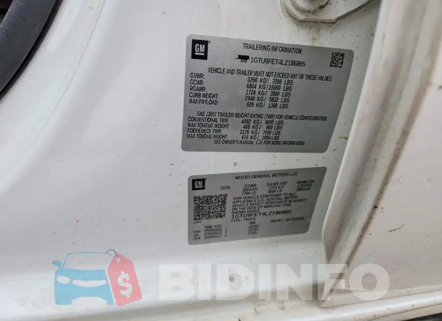1GTU9FET4LZ186865 Photo# 12
