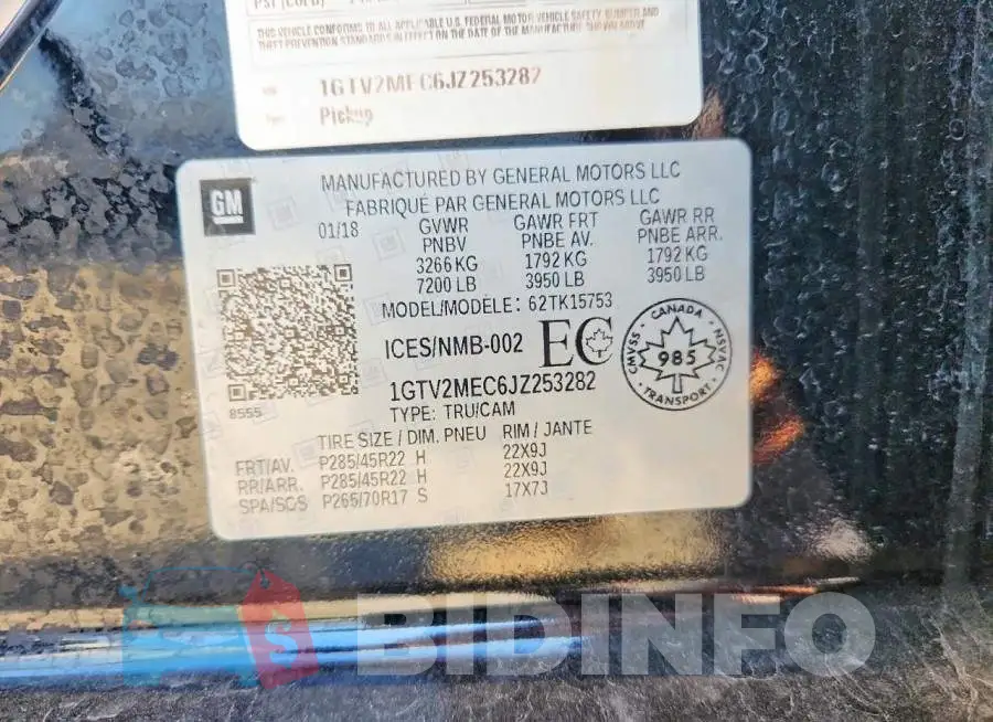 1GTV2MEC6JZ253282 Photo# 13
