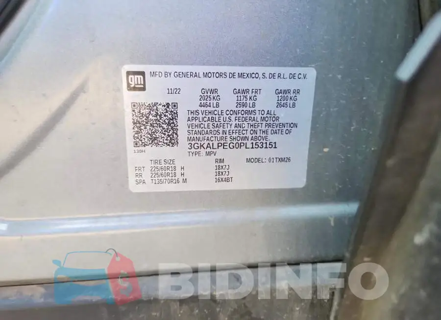 3GKALPEG0PL153151 Photo# 12