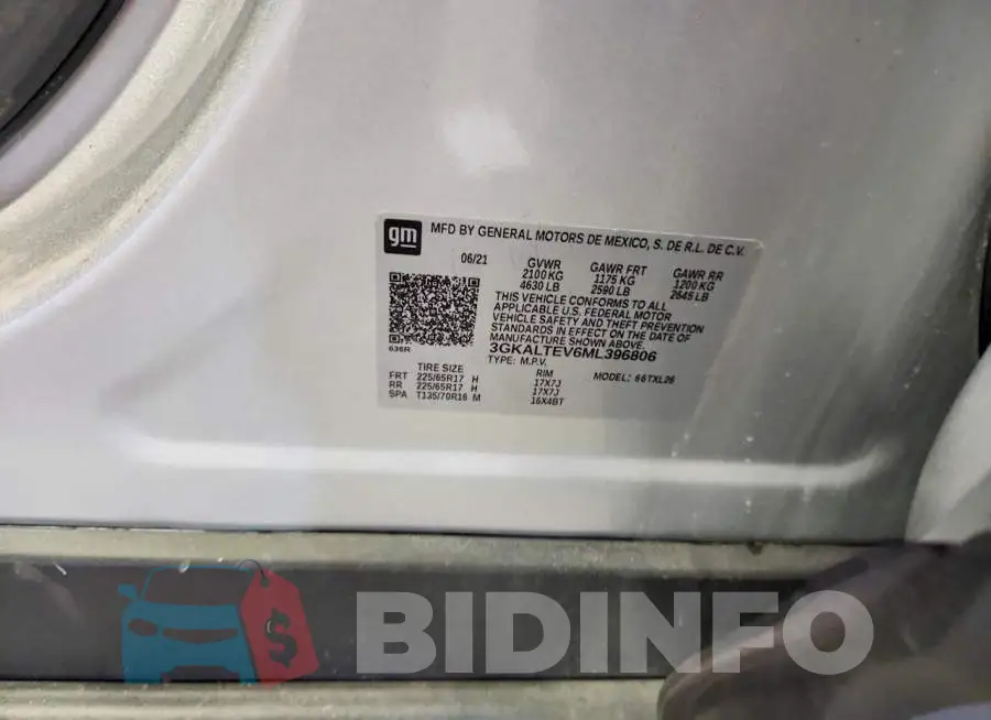 3GKALTEV6ML396806 Photo# 14
