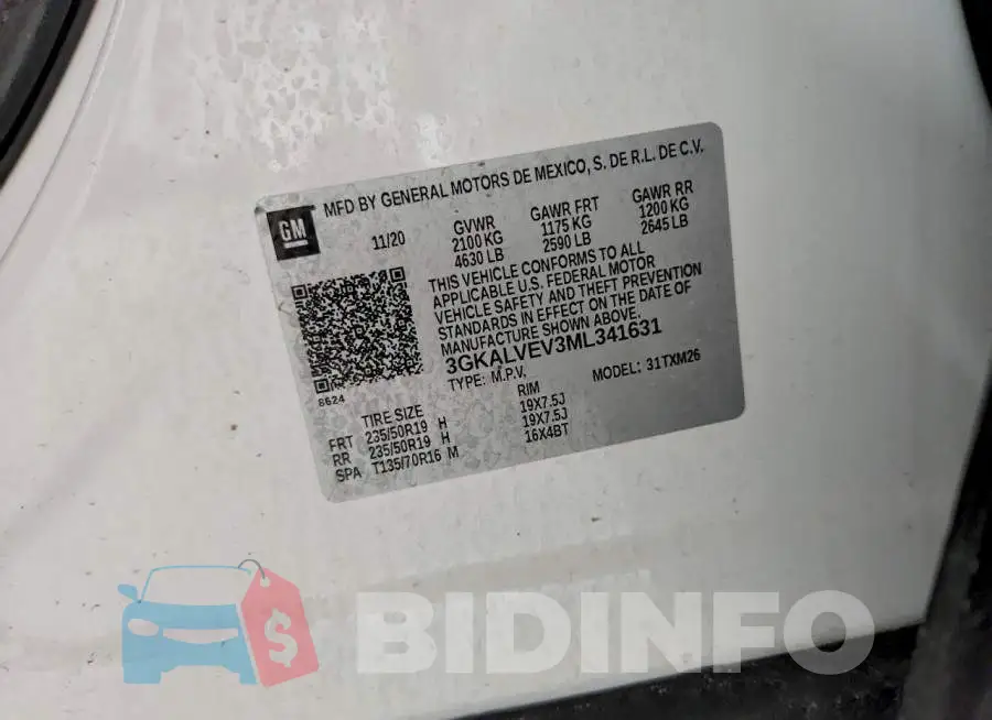 3GKALVEV3ML341631 Photo# 12