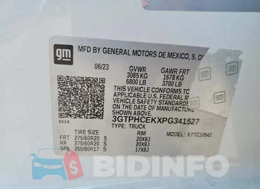 3GTPHCEKXPG341527 Photo# 12