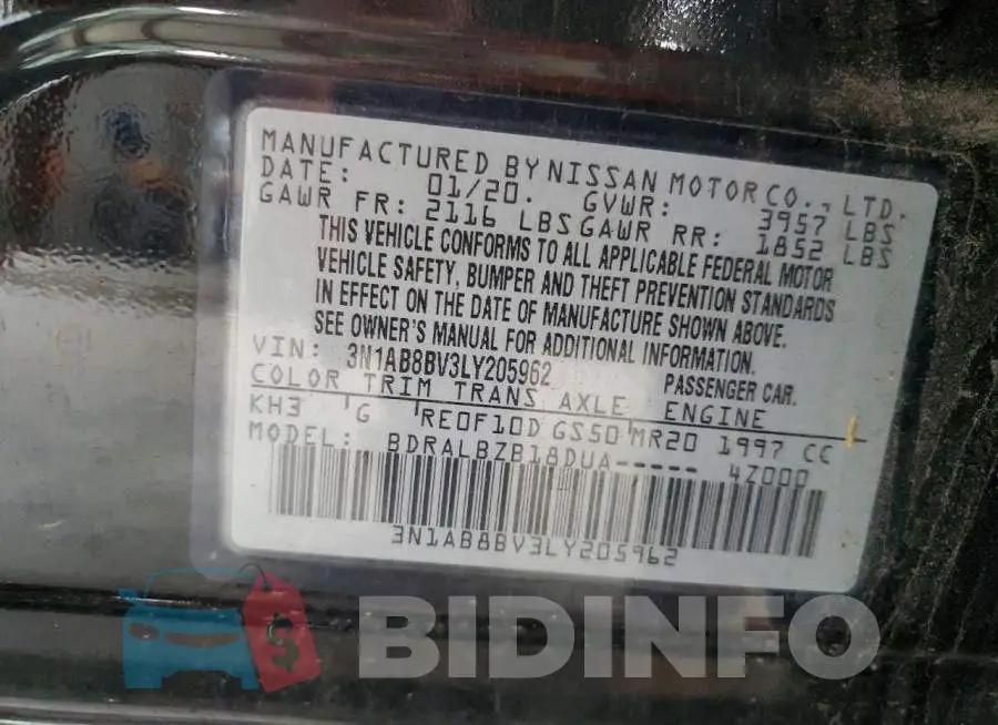 3N1AB8BV3LY205962 Photo# 12