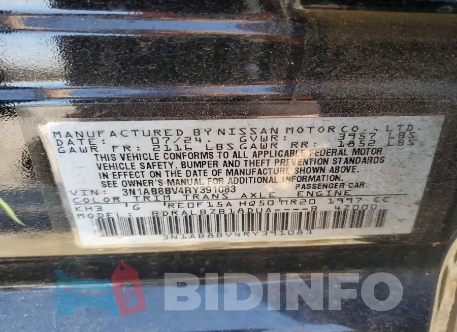 3N1AB8BV4RY391083 Photo# 12