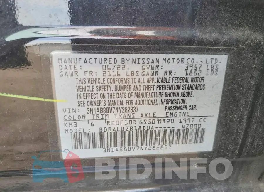 3N1AB8BV7NY282837 Photo# 12