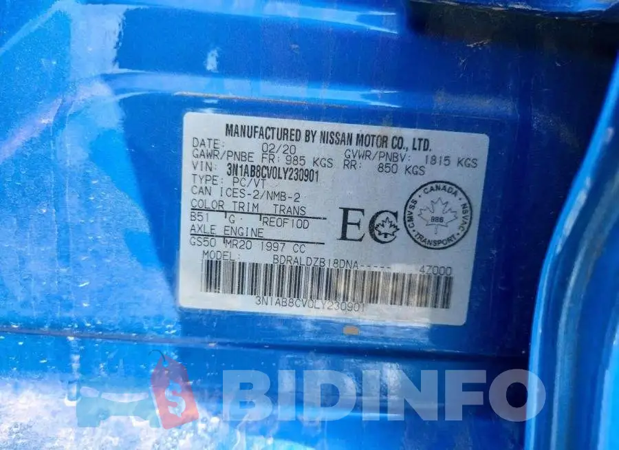 3N1AB8CV0LY230901 Photo# 12