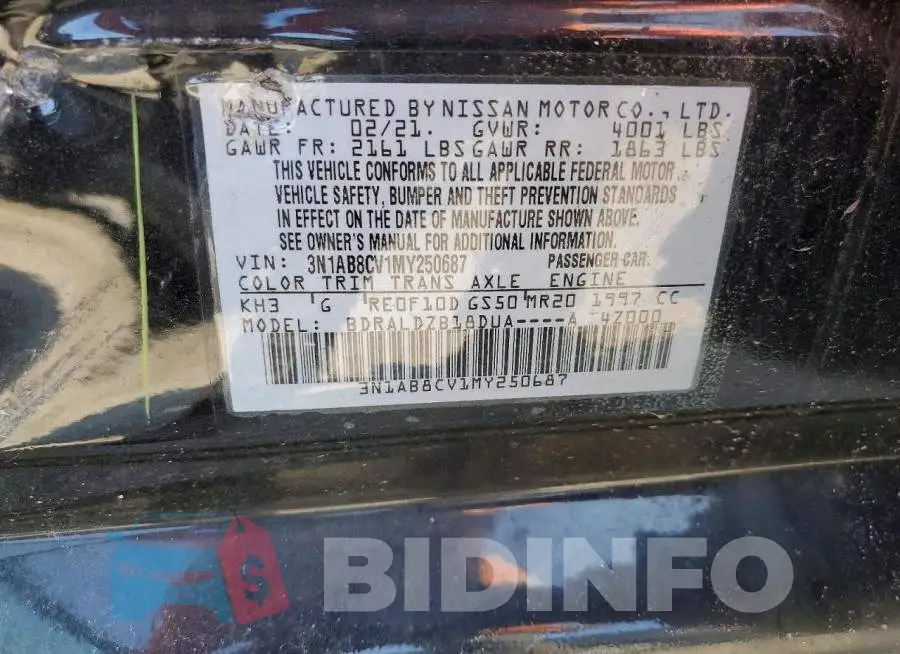 3N1AB8CV1MY250687 Photo# 12