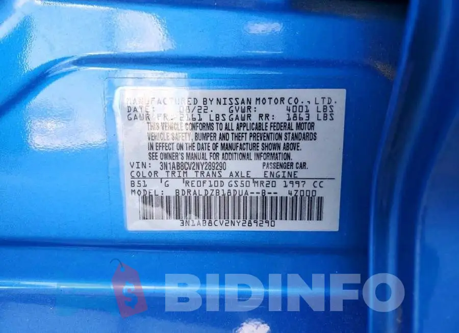 3N1AB8CV2NY289290 Photo# 12