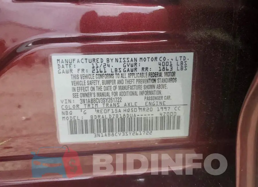 3N1AB8CV3SY261722 Photo# 12