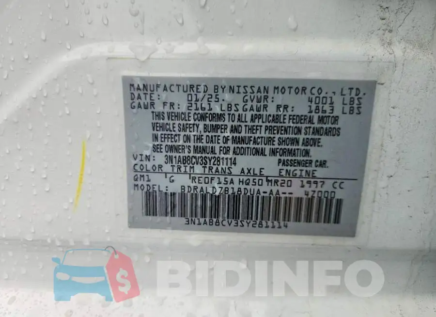 3N1AB8CV3SY281114 Photo# 12