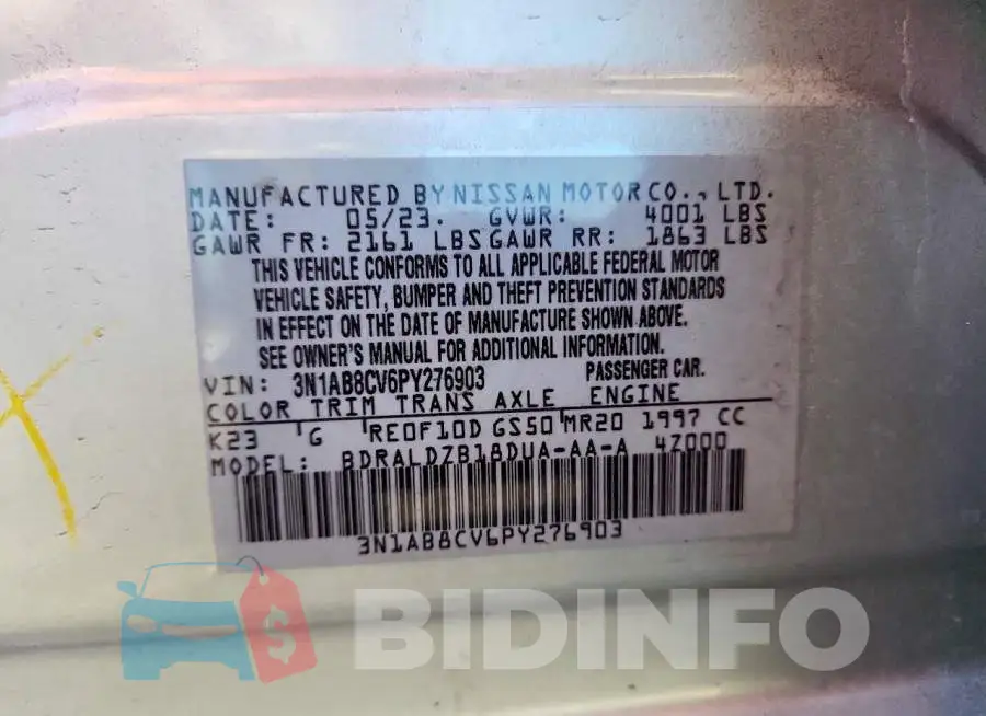 3N1AB8CV6PY276903 Photo# 12