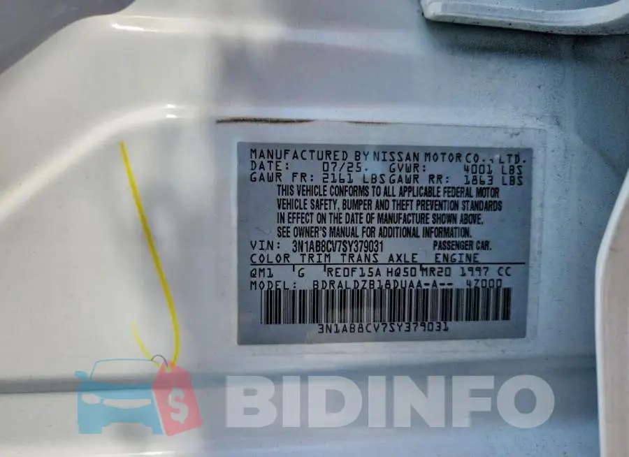 3N1AB8CV7SY379031 Photo# 12