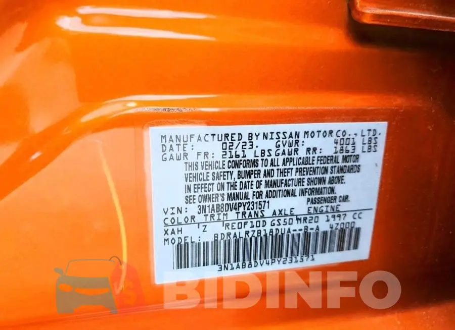 3N1AB8DV4PY231571 Photo# 12