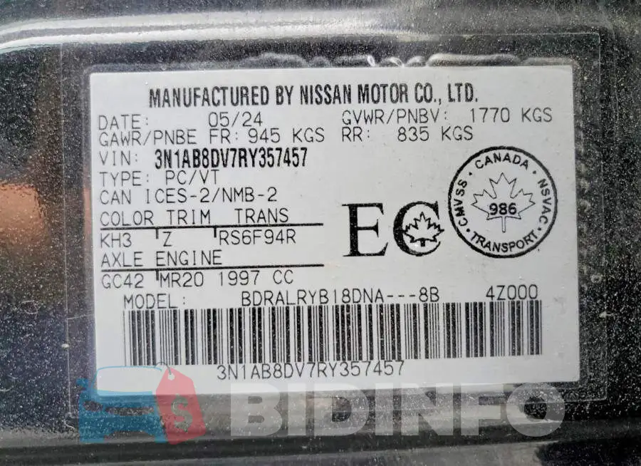 3N1AB8DV7RY357457 Photo# 13