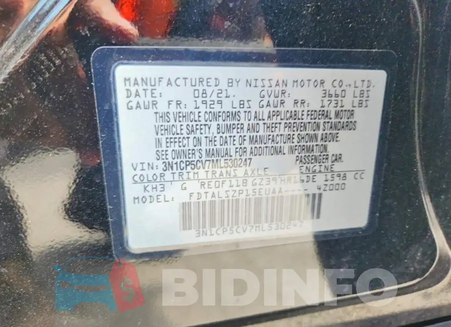 3N1CP5CV7ML530247 Photo# 13