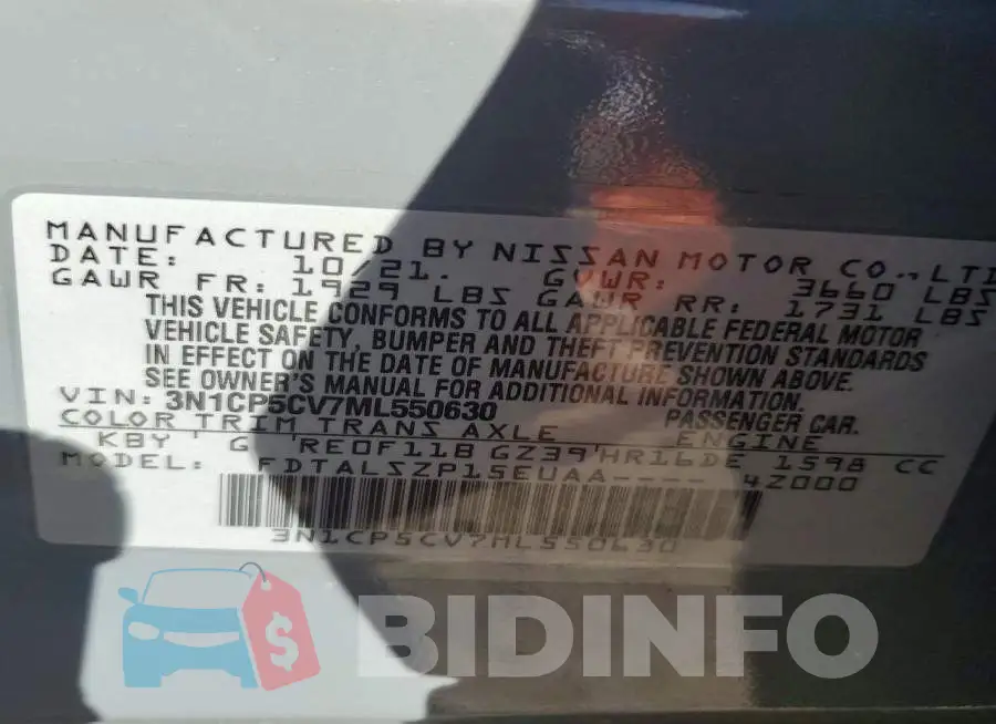 3N1CP5CV7ML550630 Photo# 13