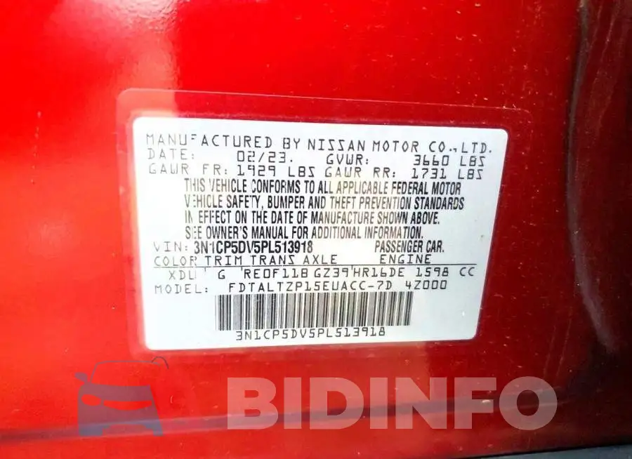3N1CP5DV5PL513918 Photo# 13