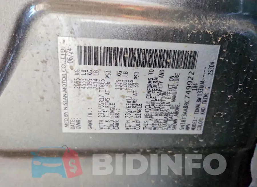 5N1BT3AA8RC749922 Photo# 14
