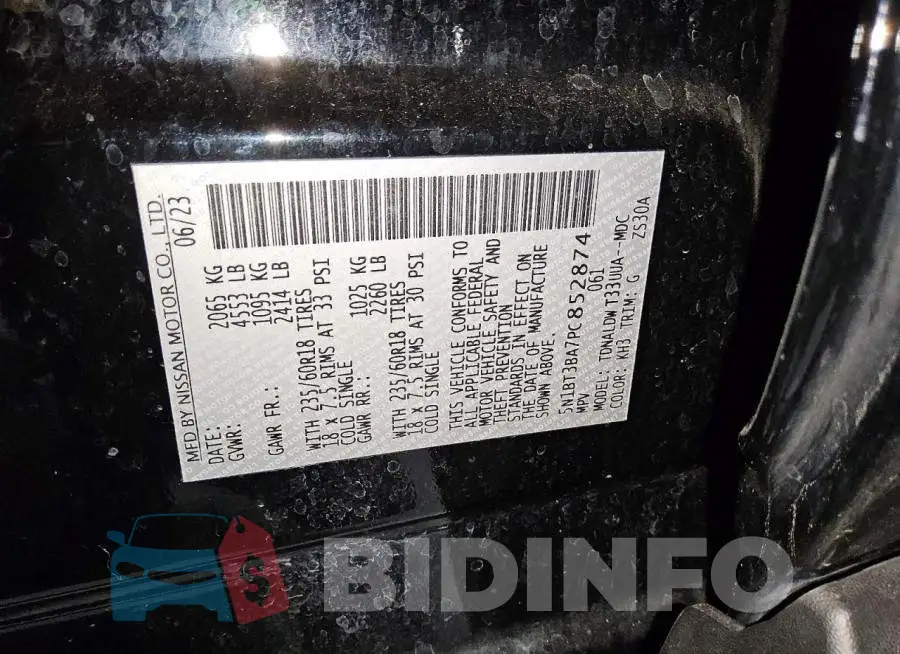 5N1BT3BA7PC852874 Photo# 13