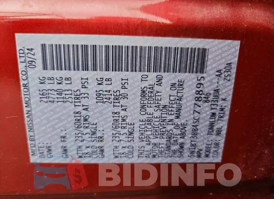 5N1BT3BB4SC778895 Photo# 13