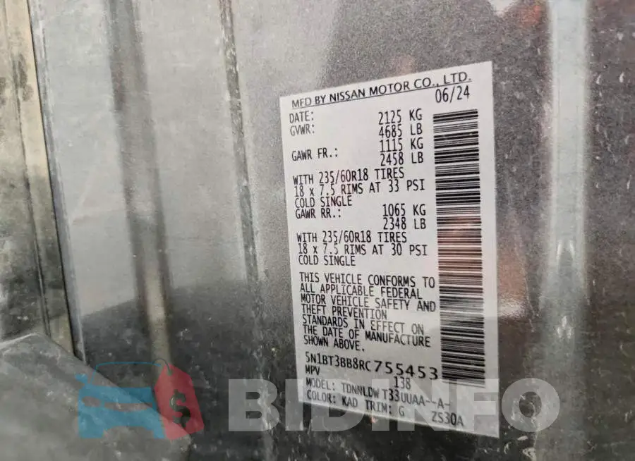 5N1BT3BB8RC755453 Photo# 13