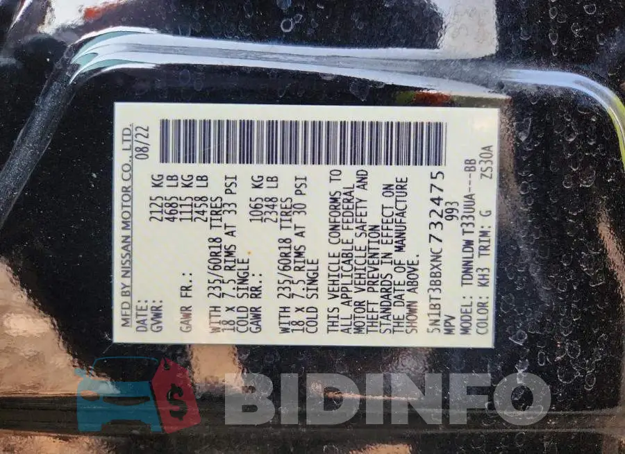 5N1BT3BBXNC732475 Photo# 13