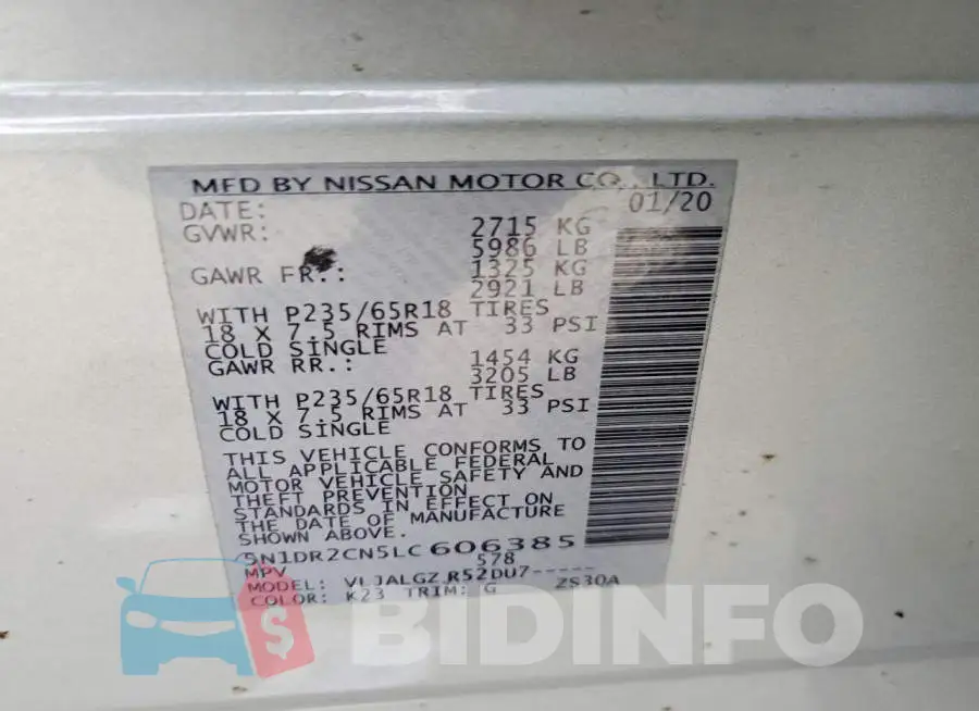 5N1DR2CN5LC606385 Photo# 13
