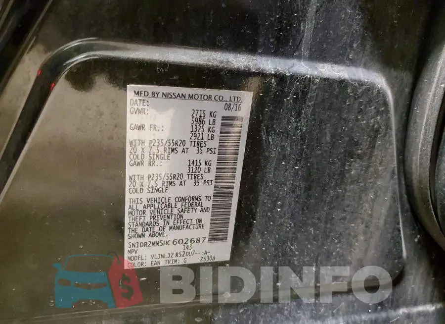 5N1DR2MM5HC602687 Photo# 13