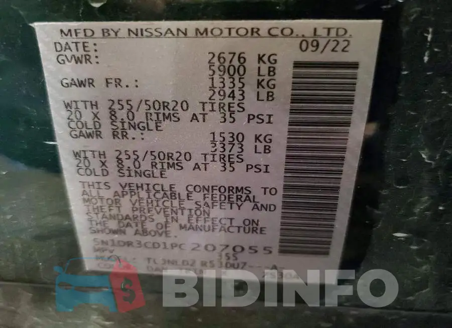 5N1DR3CD1PC207055 Photo# 13