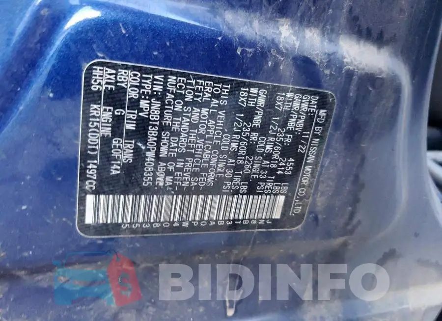 JN8BT3BA0PW408355 Photo# 13