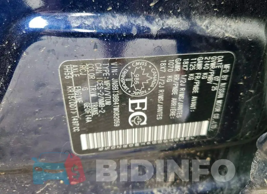 JN8BT3BB4TW082059 Photo# 13