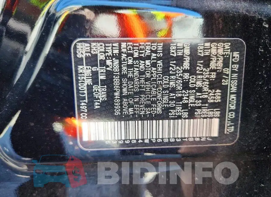 JN8BT3BB6PW489936 Photo# 13