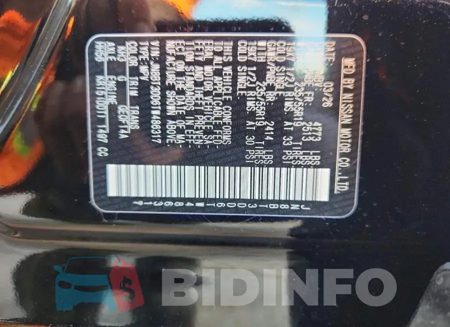 JN8BT3DD6TW486317 Photo# 12