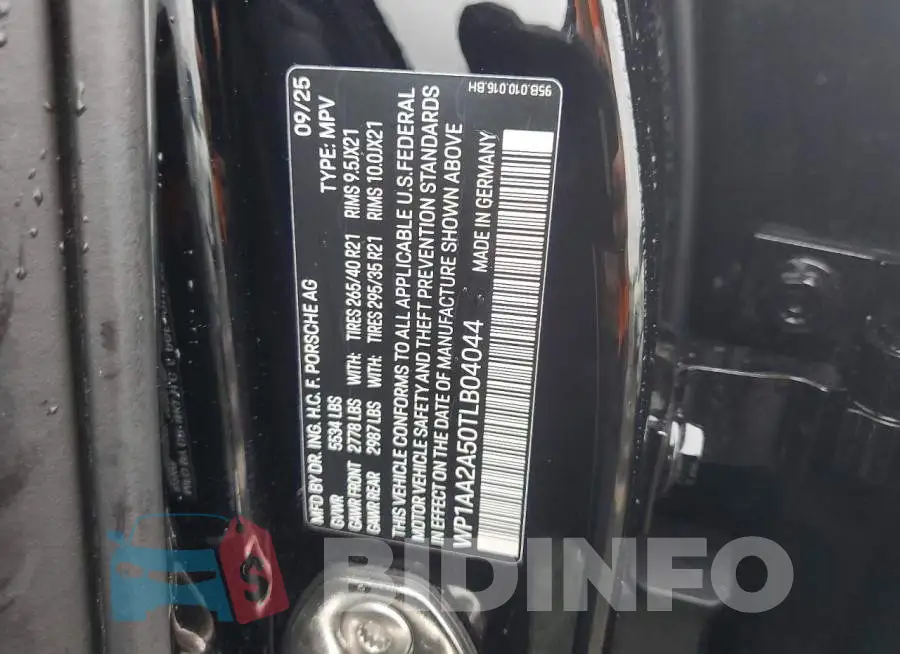 WP1AA2A50TLB04044 Photo# 13