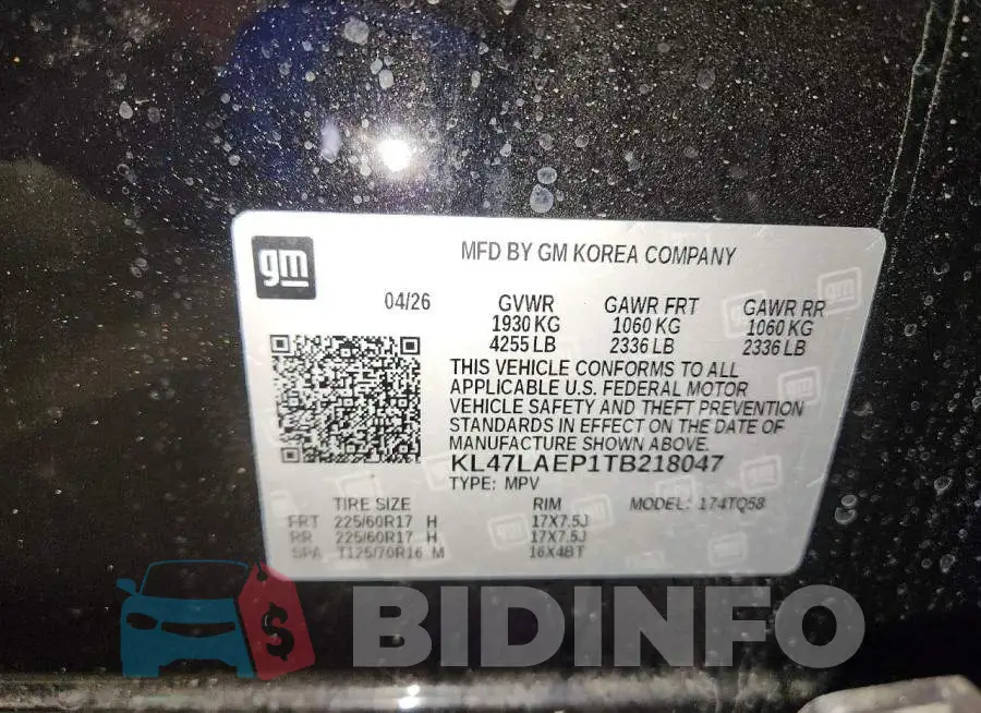 KL47LAEP1TB218047 Photo# 13
