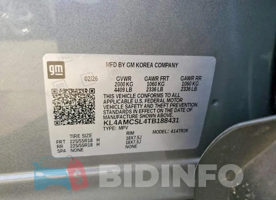 KL4AMCSL4TB188431 Photo# 13
