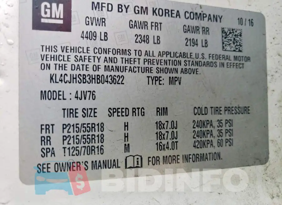 KL4CJHSB3HB043622 Photo# 12