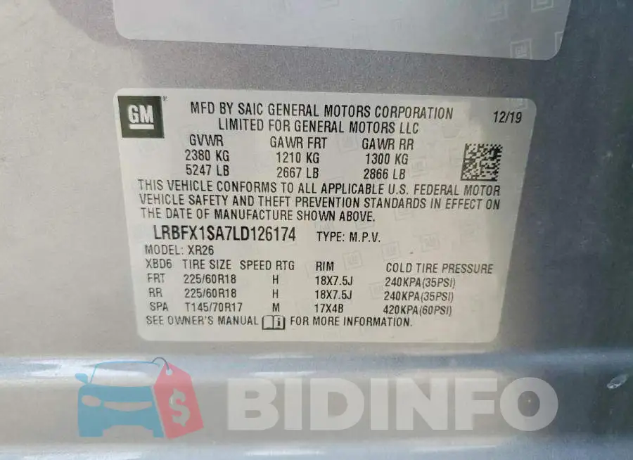 LRBFX1SA7LD126174 Photo# 13