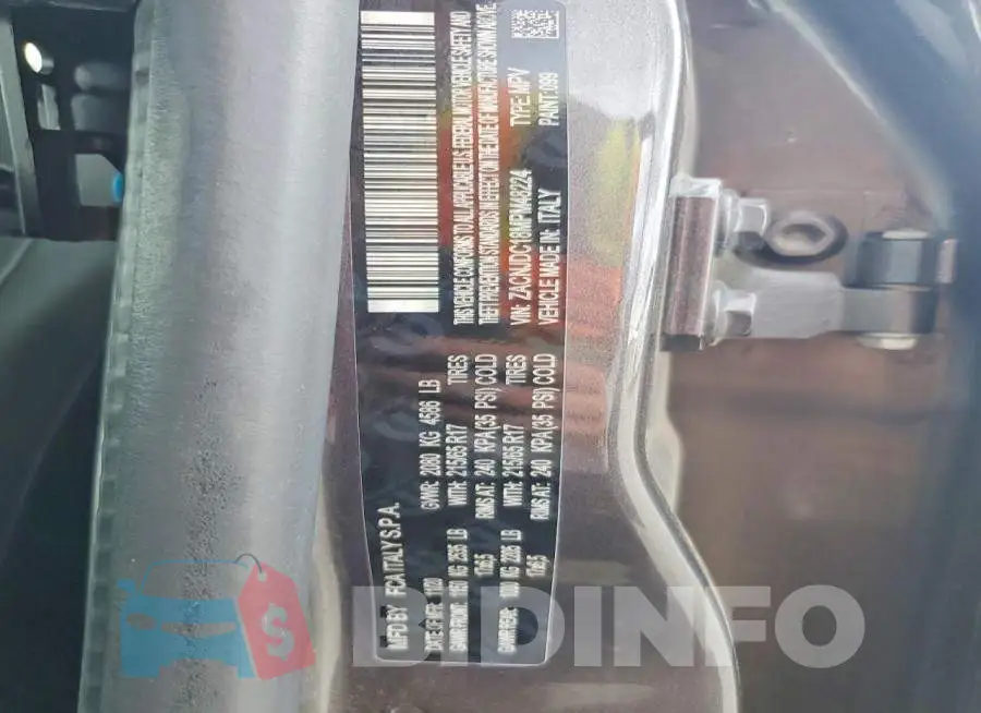 ZACNJDC18MPM48224 Photo# 13