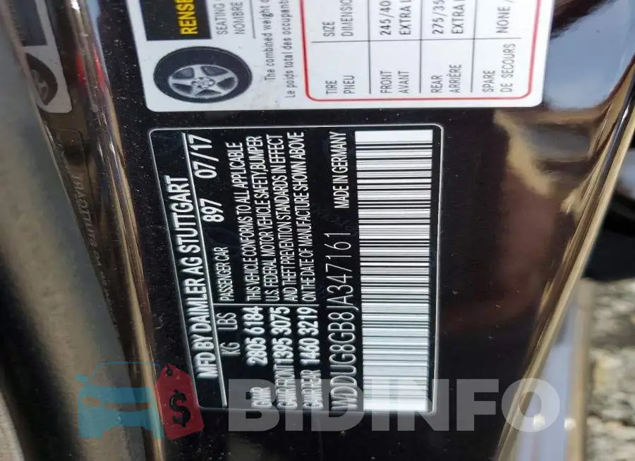 WDDUG8GB8JA347161 Photo# 12