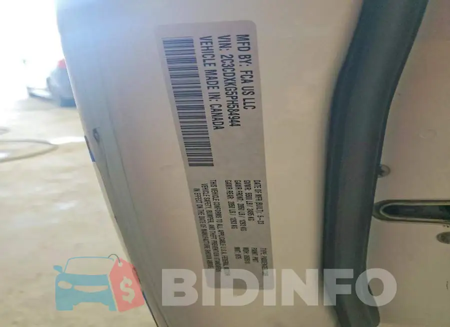 2C3CDXKG5PH584944 Photo# 13