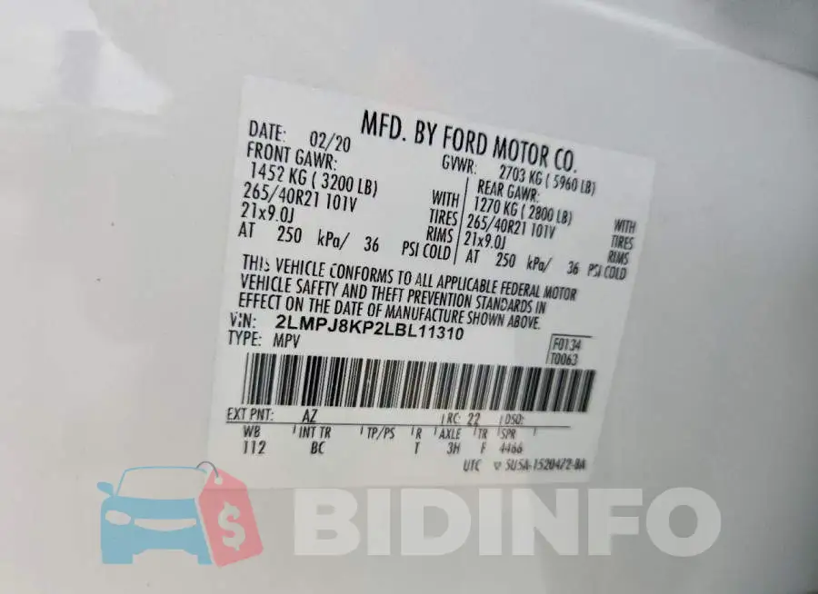 2LMPJ8KP2LBL11310 Photo# 13