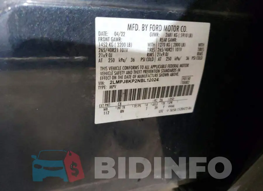 2LMPJ8KP2NBL12024 Photo# 13