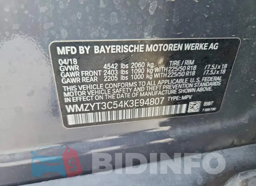 WMZYT3C54K3E94807 Photo# 13