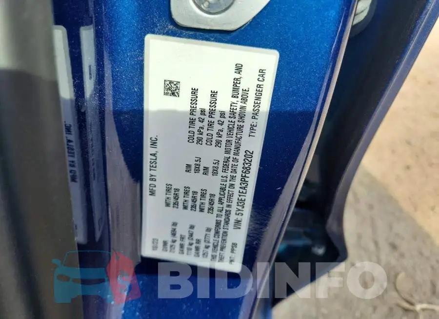 5YJ3E1EA3PF683202 Photo# 12
