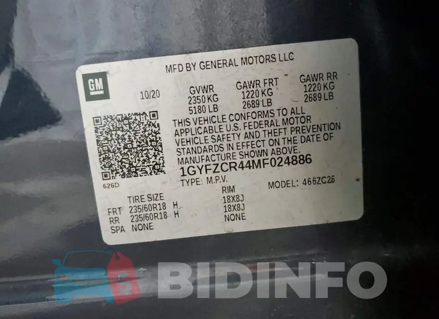 1GYFZCR44MF024886 Photo# 13