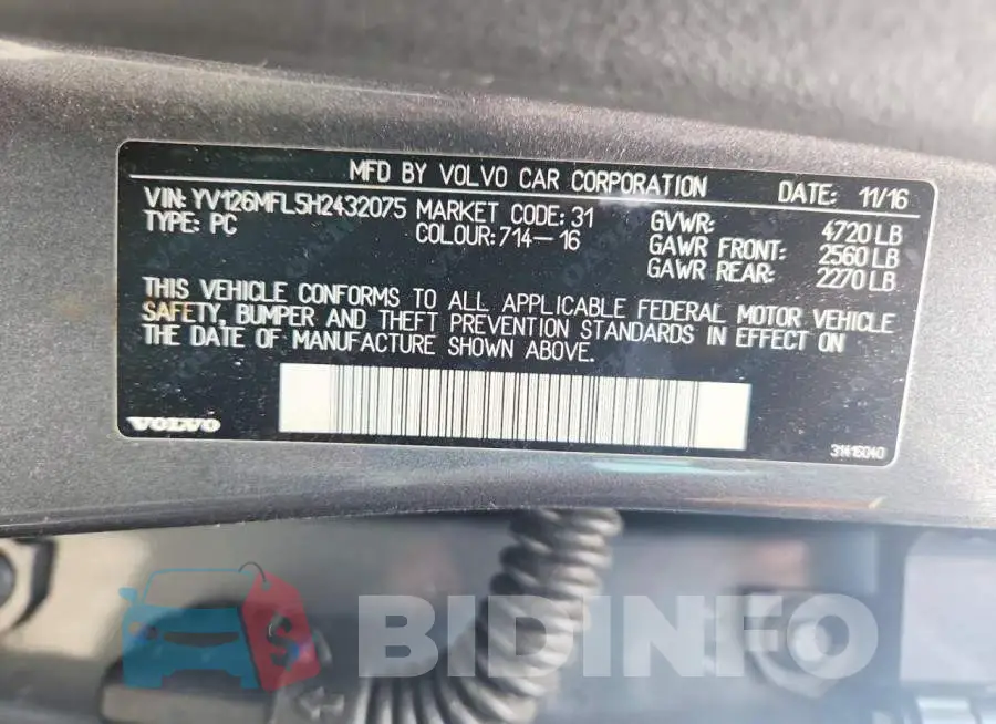 YV126MFL5H2432075 Photo# 13