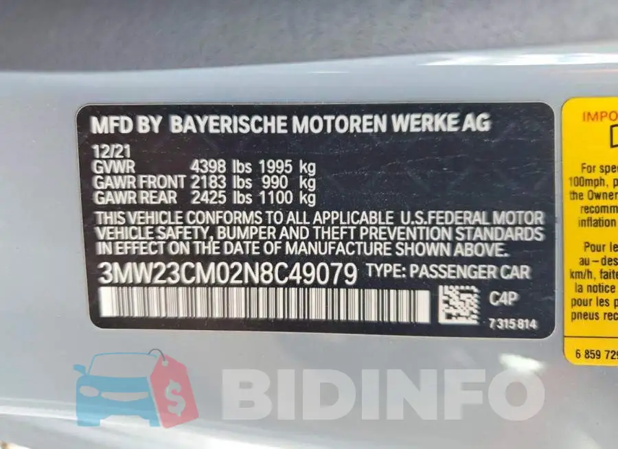 3MW23CM02N8C49079 Photo# 12