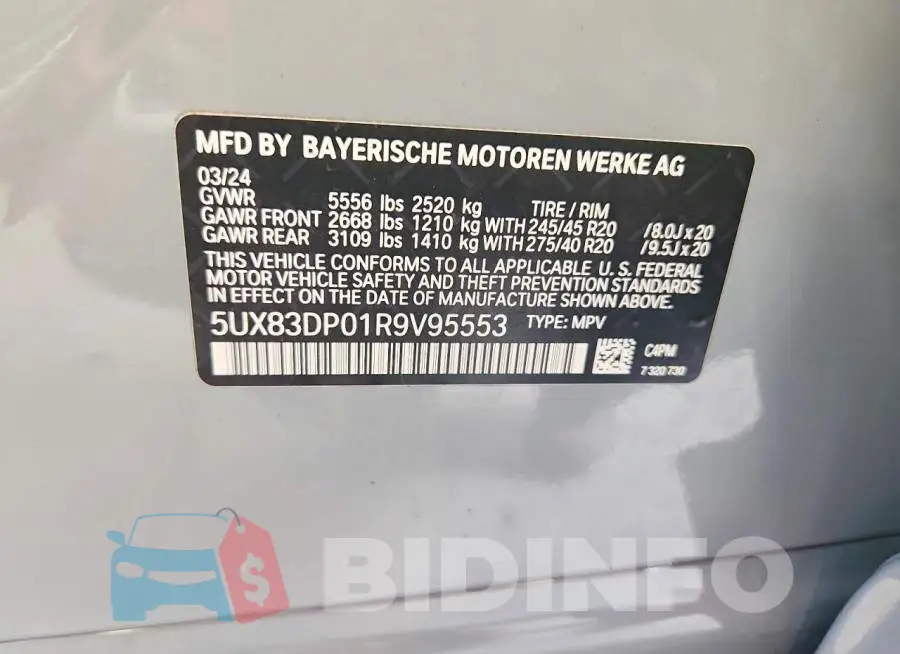 5UX83DP01R9V95553 Photo# 13